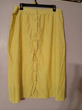 Yellow And Cream Skirt